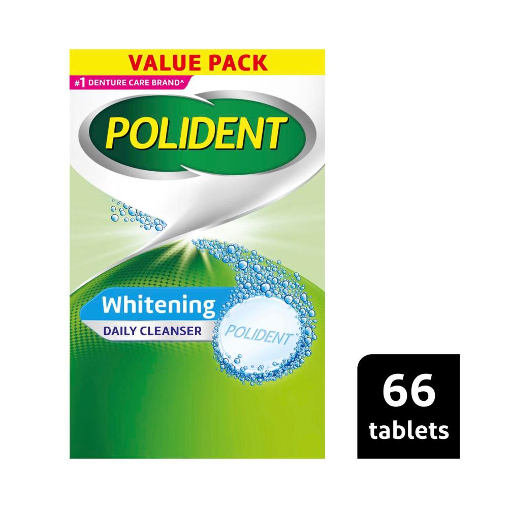 Polident Whitening Denture Cleaner for dentures and partials - 66 pack