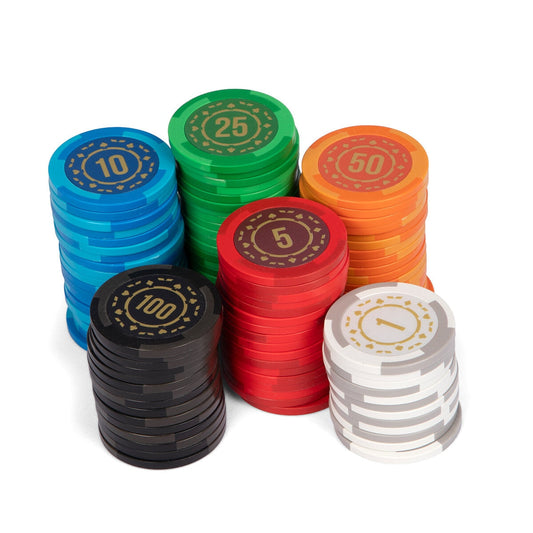 Poker Chip Set 400 Extra-Heavyweight Chips Heavy Duty Aluminium Case