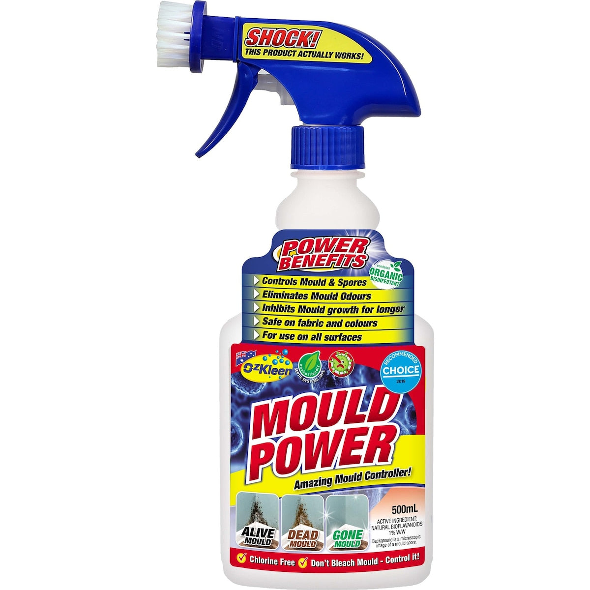 OzKleen Mould Power Mould Cleaner & Killer Trigger 500mL