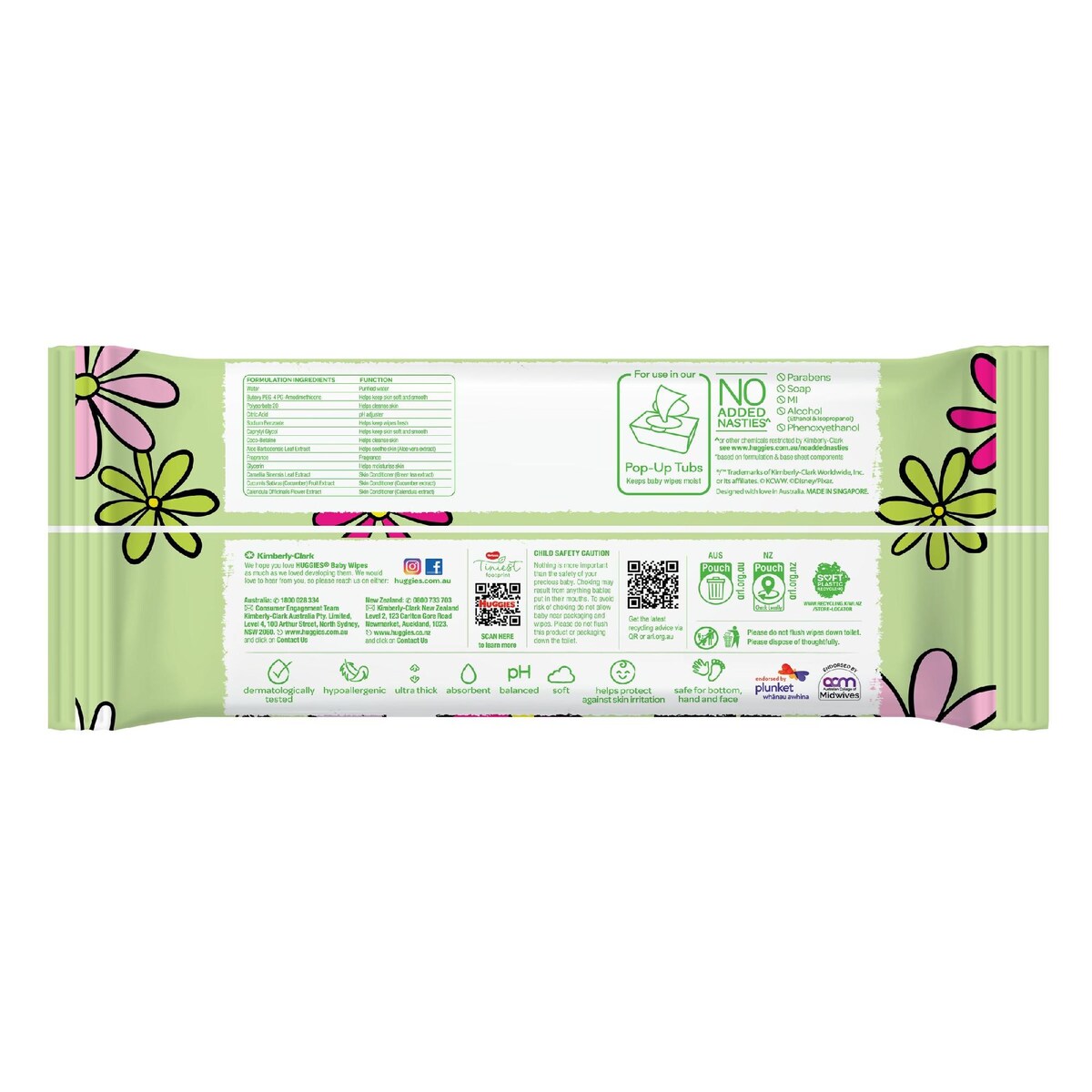 Huggies Thick Baby Wipes Cucumber & Aloe 80 Pack