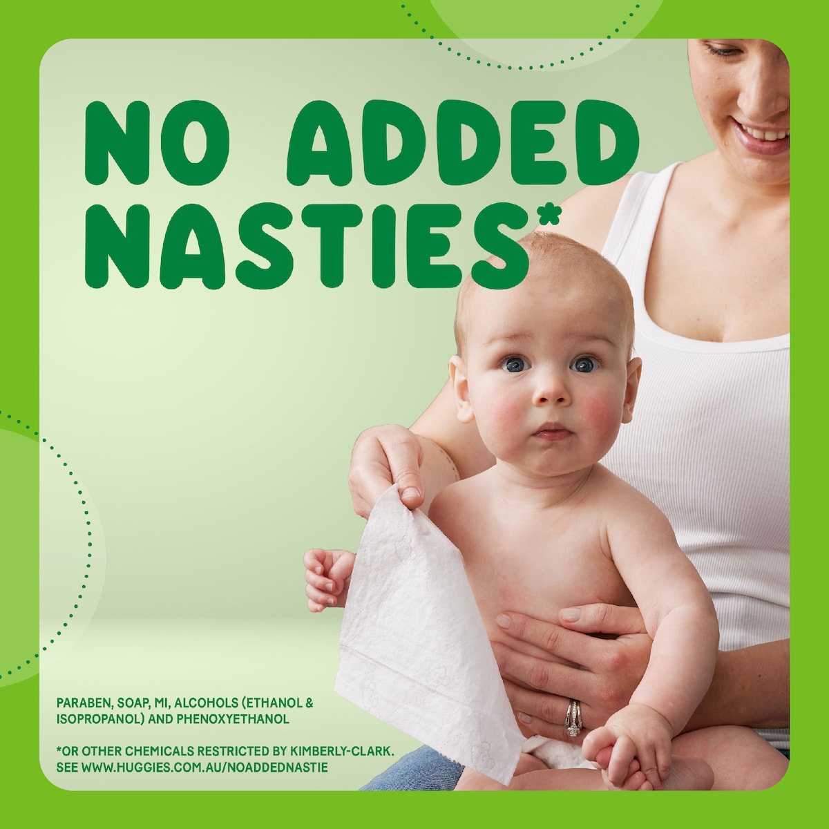 Huggies Glentle Cleanse Baby Wipes Cucumber & Aloe 80 Pack