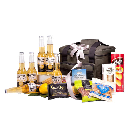 Interhampers Mexican Brew Beer Gift Hamper BRO2225 - 6 Corona Beers, Snacks, Cooler Bag