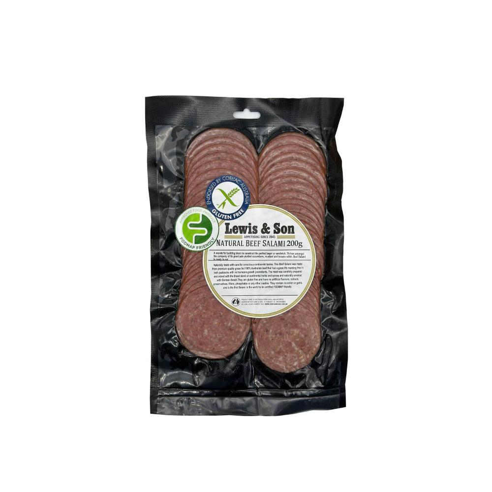 Lewis And Sons Salami Natural Sliced - 200g