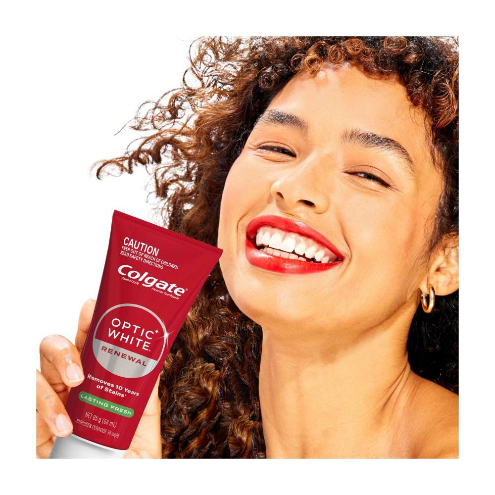 Colgate Optic White Teeth Whitening Toothpaste Renewal Vibrant ean With 3% Hydrogen Peroxide - 85g