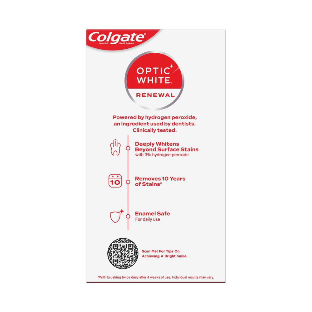 Colgate Optic White Teeth Whitening Toothpaste Renewal Vibrant ean With 3% Hydrogen Peroxide - 85g