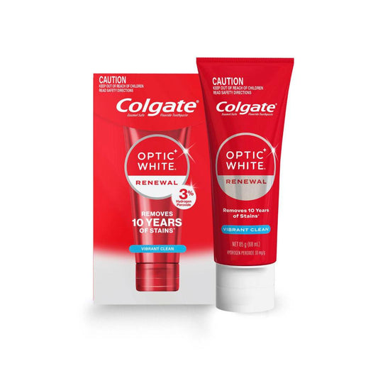 Colgate Optic White Teeth Whitening Toothpaste Renewal Vibrant ean With 3% Hydrogen Peroxide - 85g
