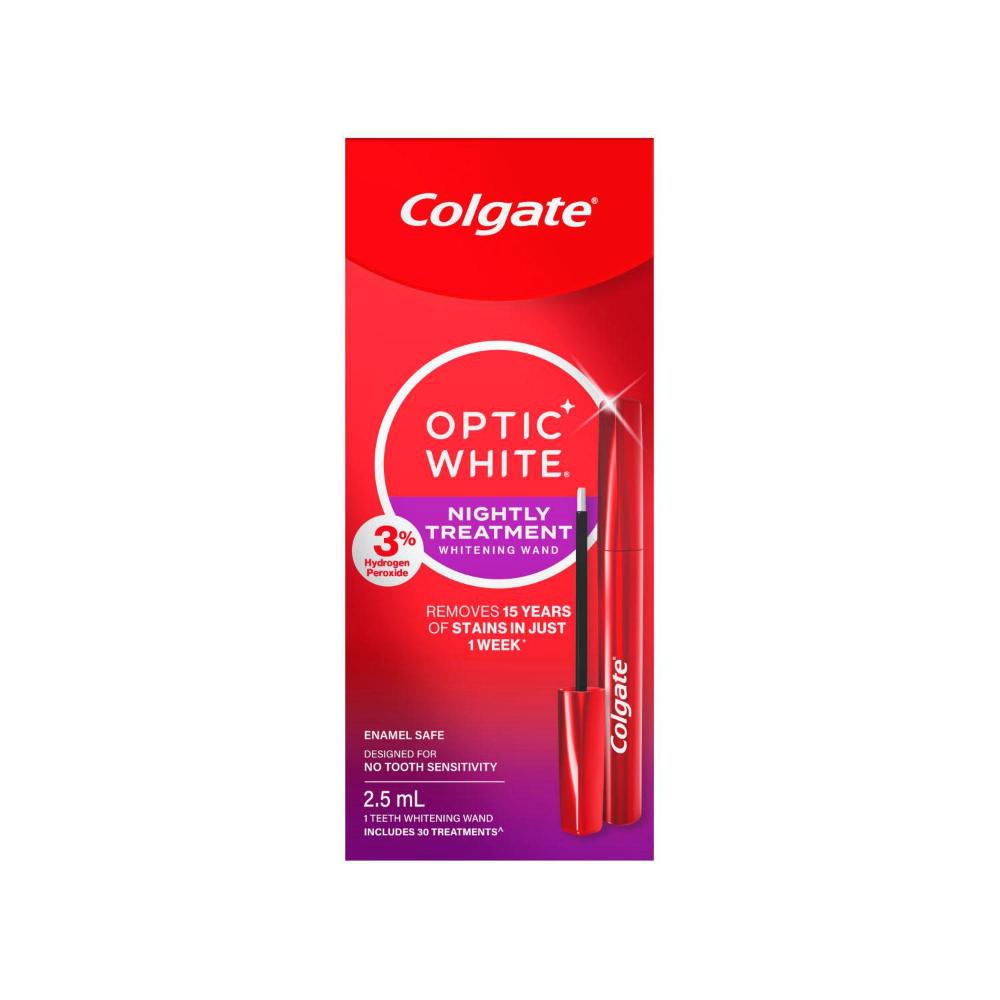 Colgate Optic White Nightly Teeth Whitening Treatment Wand 1 Pack - 2.5mL