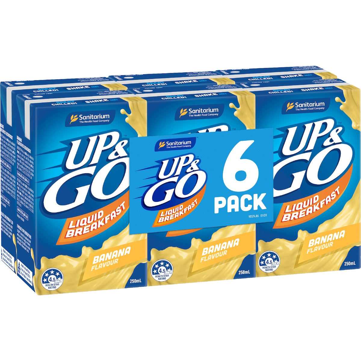 Up&go Liquid Breakfast Banana 250ml X 6 Pack