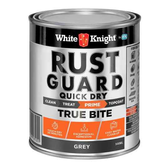 White Knight Rust Guard Grey Primer Paint - 0.5L
