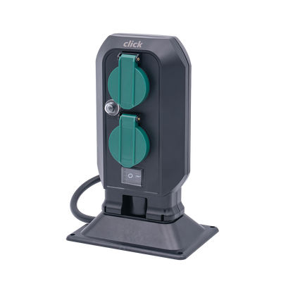 Click Power Garden Stake Socket - 4 Outlet
