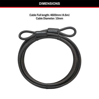 Master Lock Cable Lock - 10mm x 4.6m