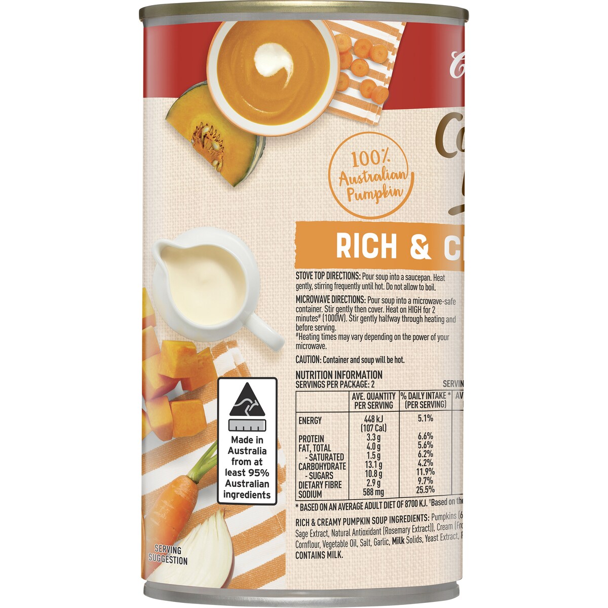 Campbells Country Ladle Soup Rich & Creamy Pumpkin 500g
