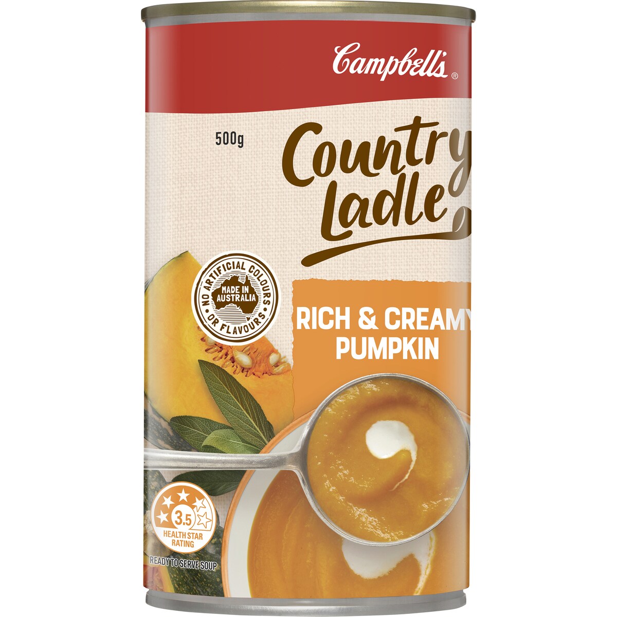 Campbells Country Ladle Soup Rich & Creamy Pumpkin 500g