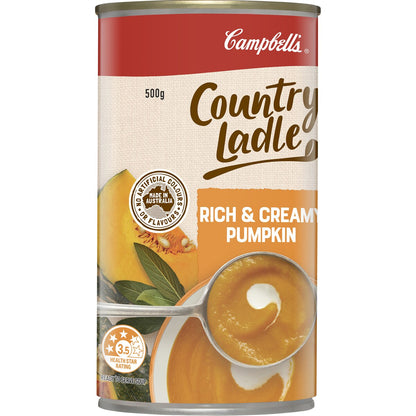 Campbells Country Ladle Soup Rich & Creamy Pumpkin 500g