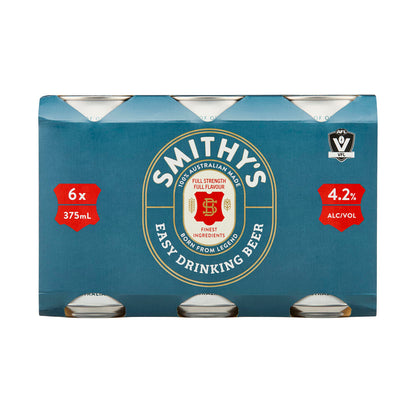 Smithy's Easy Drinking Beer Can 375ml - 6 Pack
