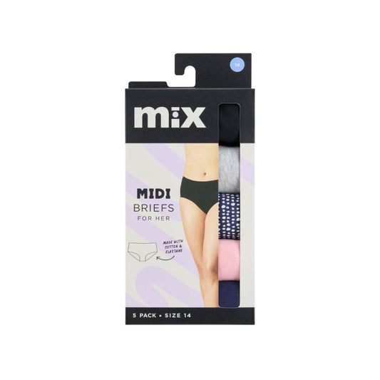 Mix Womens Midi Brief 14&165 PACK -