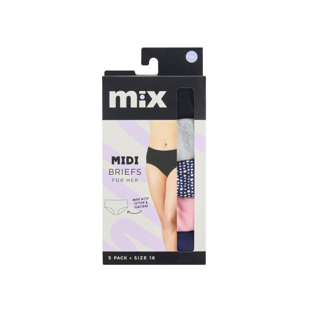 Mix Womens Midi Brief 14&165 PACK -