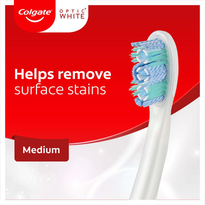 Colgate 360 Whitening Toothbrush Optic White Battery Power Med Each