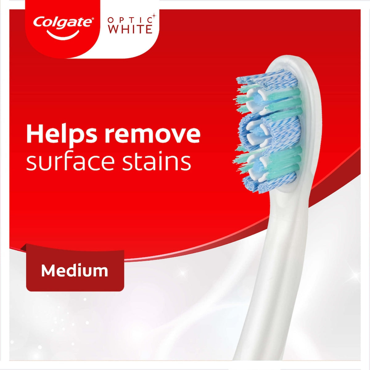 Colgate Battery Power Toothbrush 360 Whitening Optic White Medium Each
