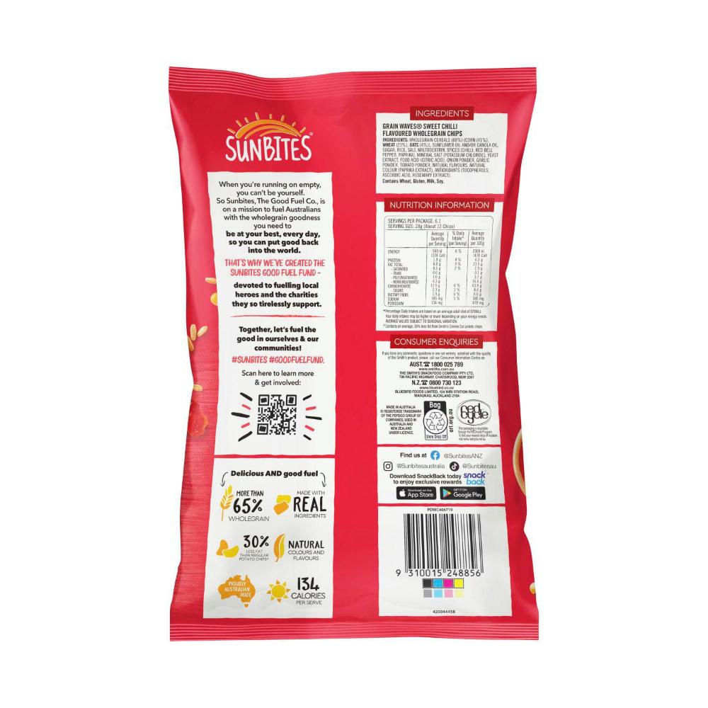 Sunbites Grain Waves Chips Sweet Chilli - 170g