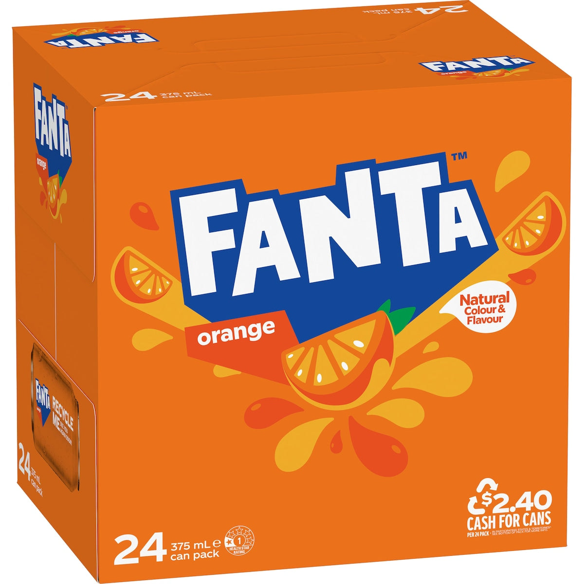 Fanta Orange Soft Drink Cans 375ml X 24 Pack
