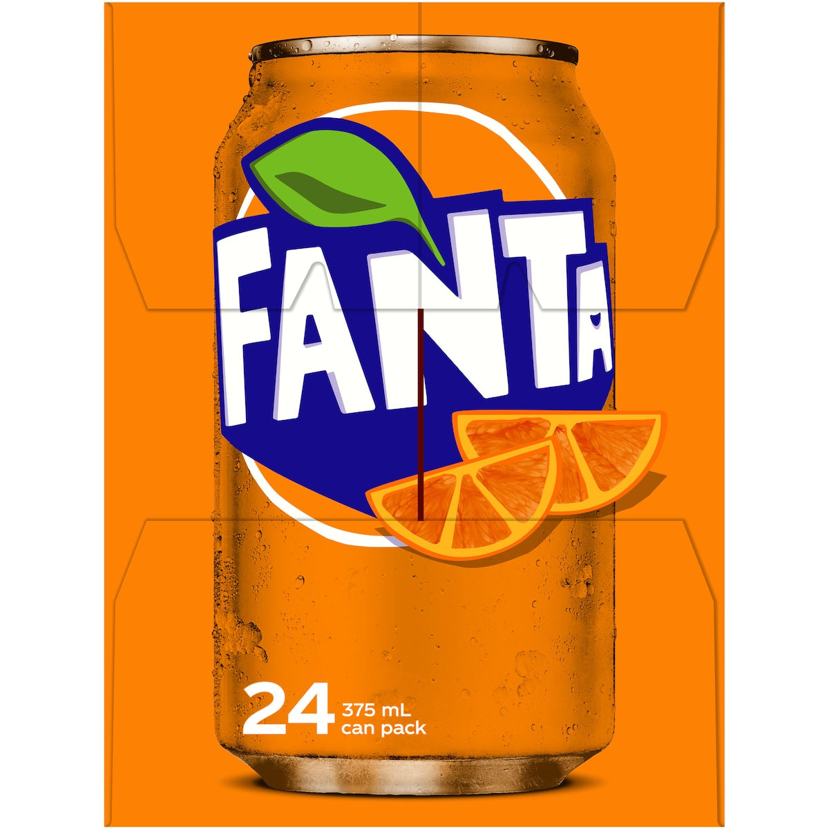 Fanta Orange Soft Drink Cans 375ml X 24 Pack