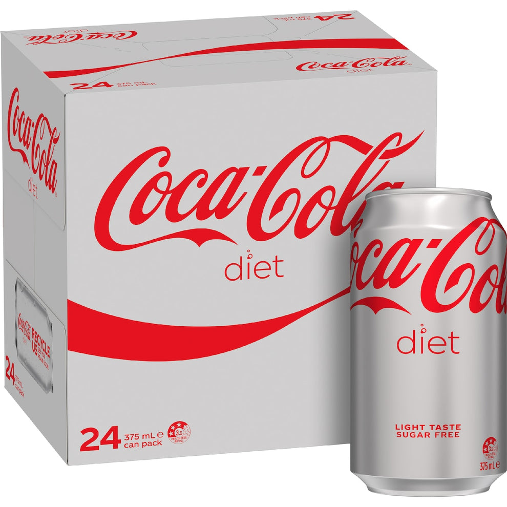 Coca - Cola Diet Soft Drink Multipack Cans 375ml X 24 Pack – DEAL FIRST