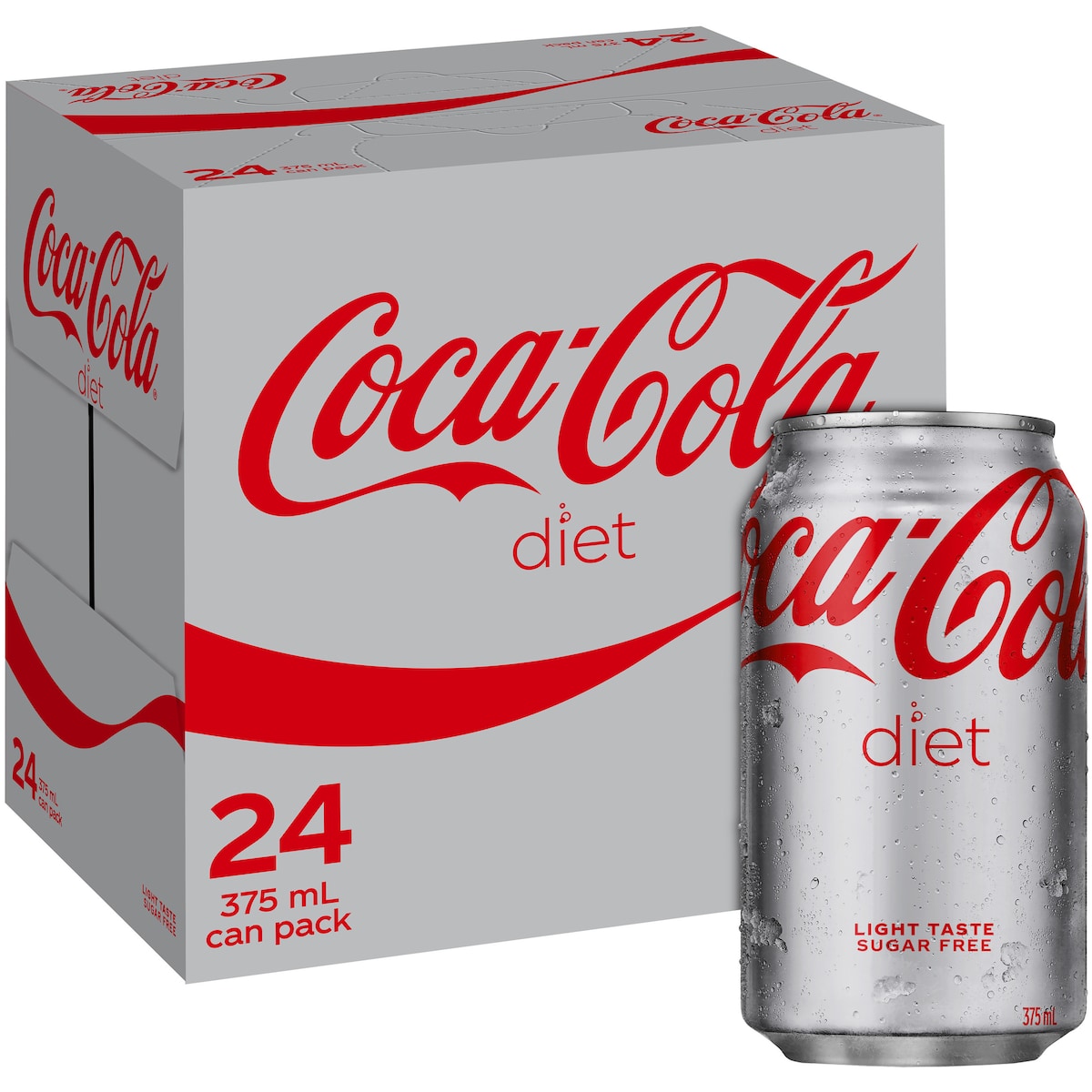 Coca-cola Diet Soft Drink Cans 375ml X 24 Pack