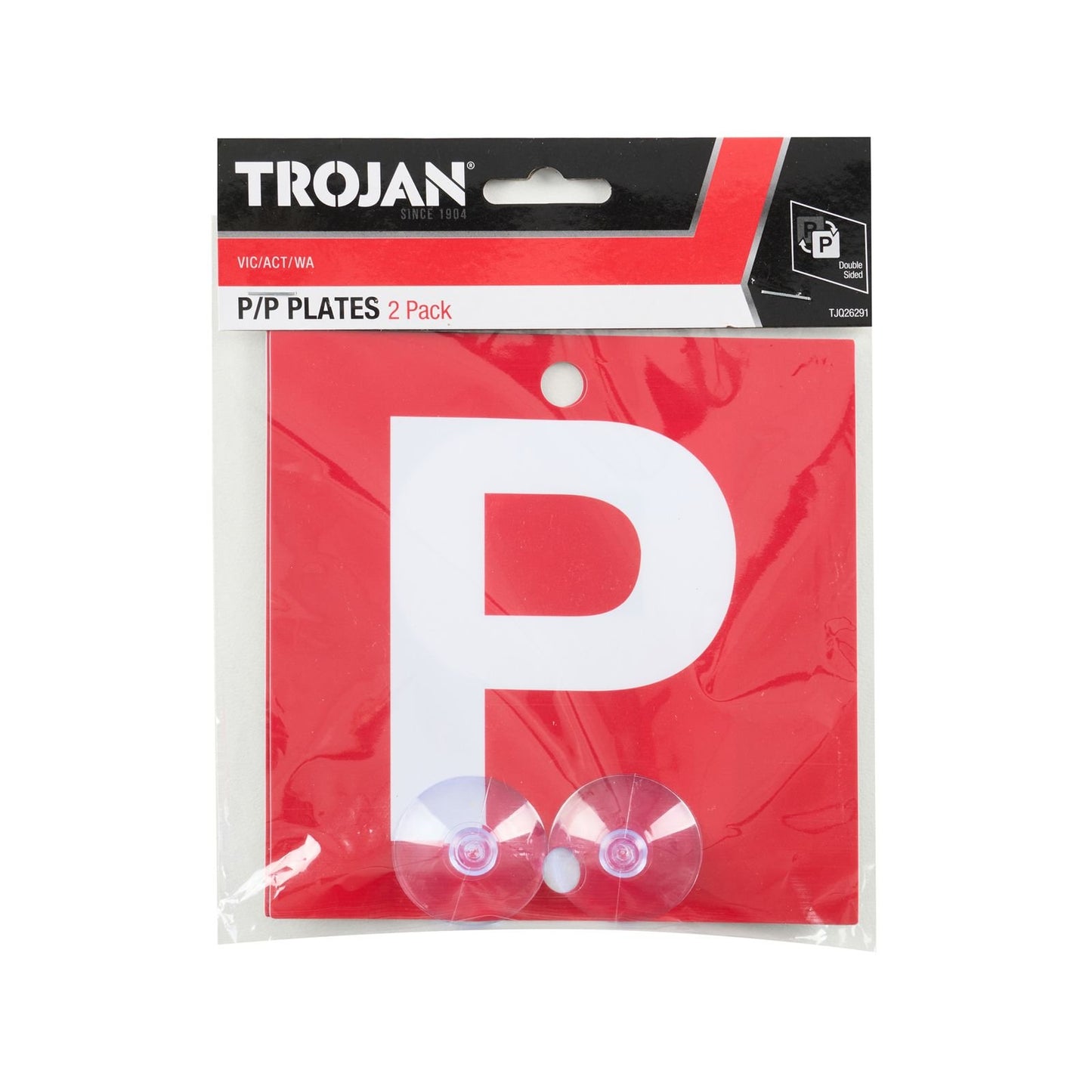 Trojan P Plates - 150 x 50mm - 2 Pack - Green/Red