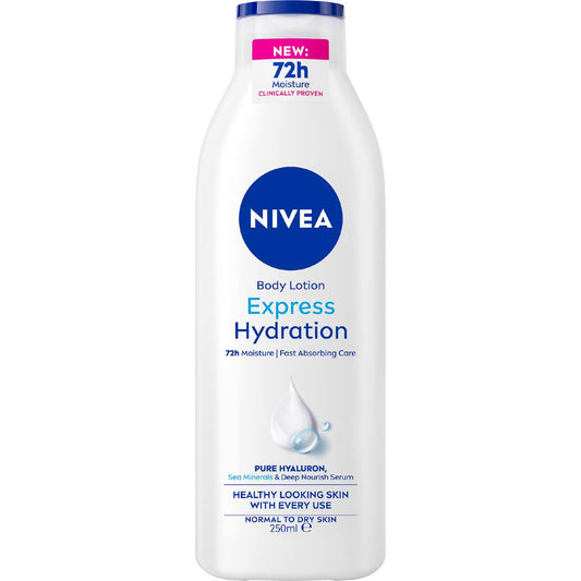 Nivea Express Hydration Body Lotion Fast Absorbing Moisturiser 250ml