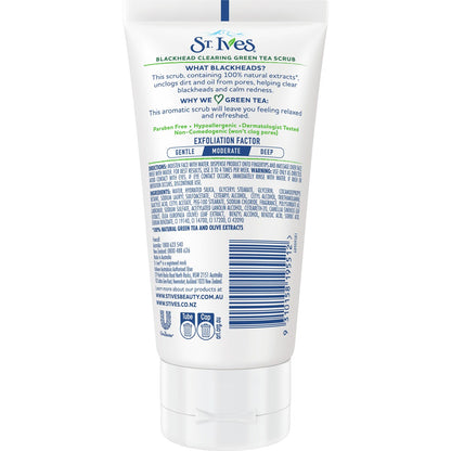 St Ives Naturally Clear Facial Scrub Green Tea 150ml