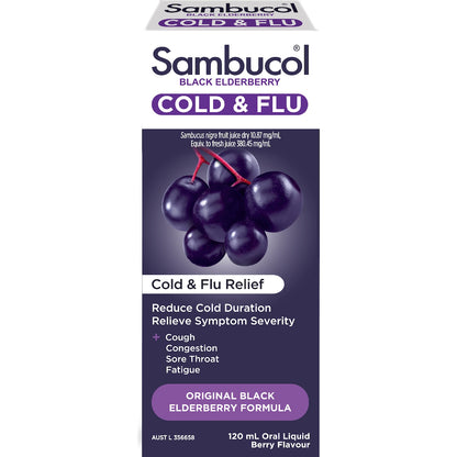 Sambucol Cough Syrups Cold & Flu Liquid 120ml
