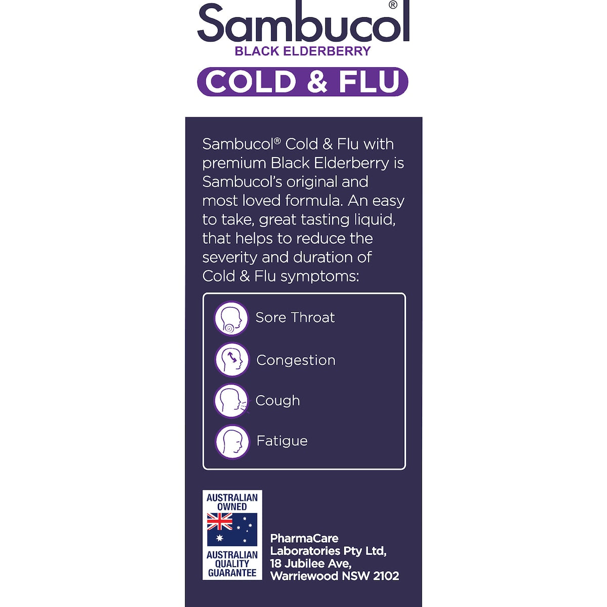 Sambucol Cough Syrups Cold & Flu Liquid 120ml