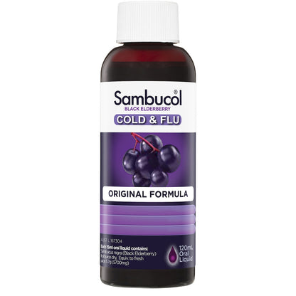 Sambucol Cough Syrups Cold & Flu Liquid 120ml