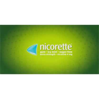 Nicorette Quit Smoking Extra Strength Nicotine Gum Icy Mint 75 Pack