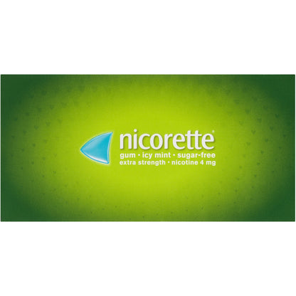 Nicorette Quit Smoking Extra Strength Nicotine Gum Icy Mint 75 Pack