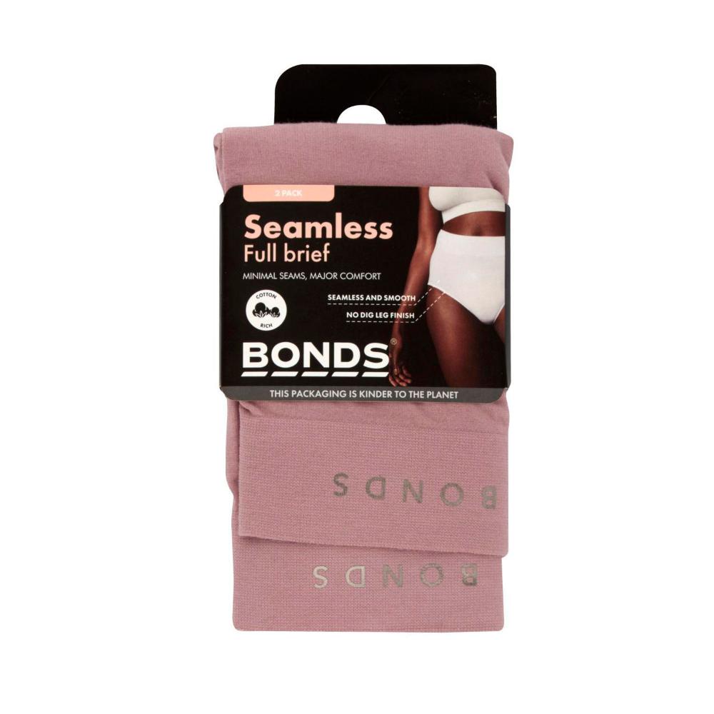 Bonds Womens Seamless Full Brief Size 16 - 2 Pack
