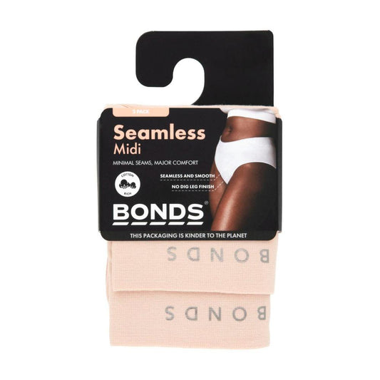 Bonds Womens Seamless Midi Brief Size 122 - pack