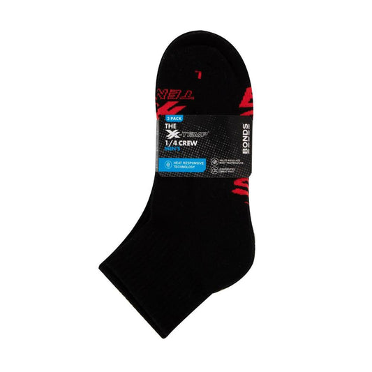 Bonds Mens X-temp 1/4 Crew 6+/11+ - 3 Pack