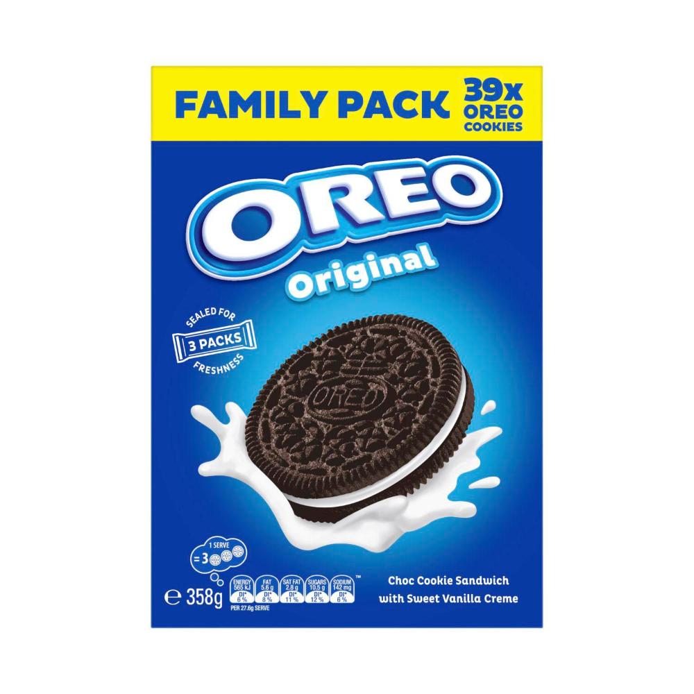 Oreo Original Cookie Sandwich Family Pack - 358g