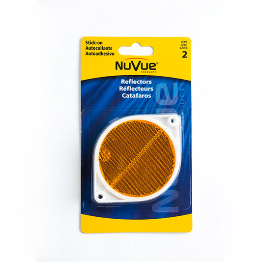 Sandleford Round Amber Reflector - 80mm - 2 Pack