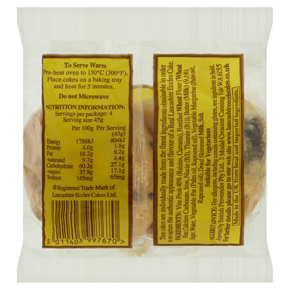 Lancashire Eccles Cakes 4pack - 180g