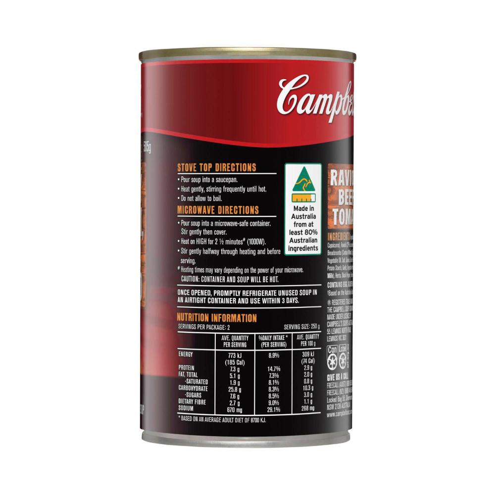 Campbell's Chunky Soup Can Ravioli Beef Tomato - 505g