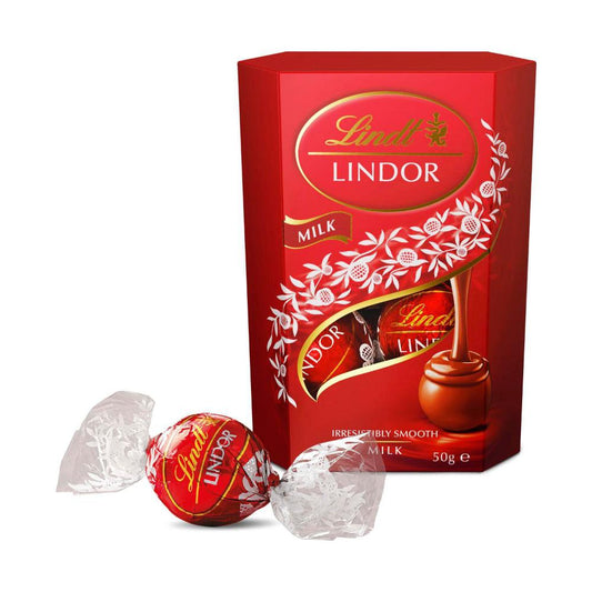 Lindt Lindor Milk Chocolate Mini Cornet Box - 50g