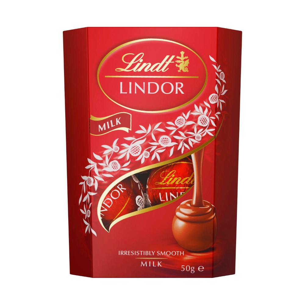 Lindt Lindor Milk Chocolate Mini Cornet Box - 50g