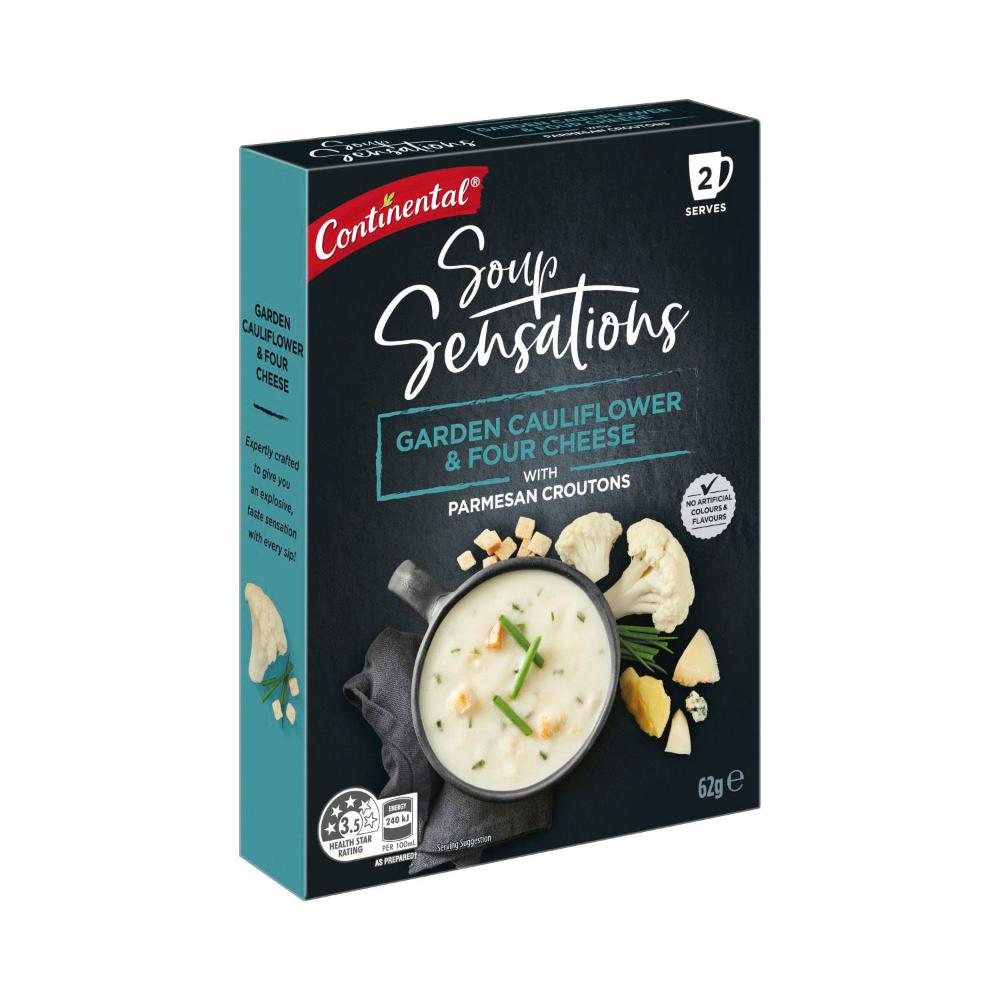 Continental Sensation Garden Cauliflower & 4 Cheese Soup Serves 2 - 62g
