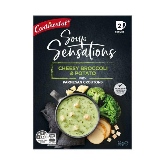 Continental Sensation Cheesy Broccoli & Potato Soup Serves 2 - 56g