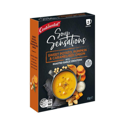 Continental Sensation Sweet Potato Pumpkin & Caramelised Onion Soup Serves 2 - 63g