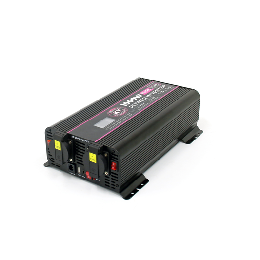 Kt Solar 1000W Pure Sine Wave Inverter - 240V - Black - USB Outputs