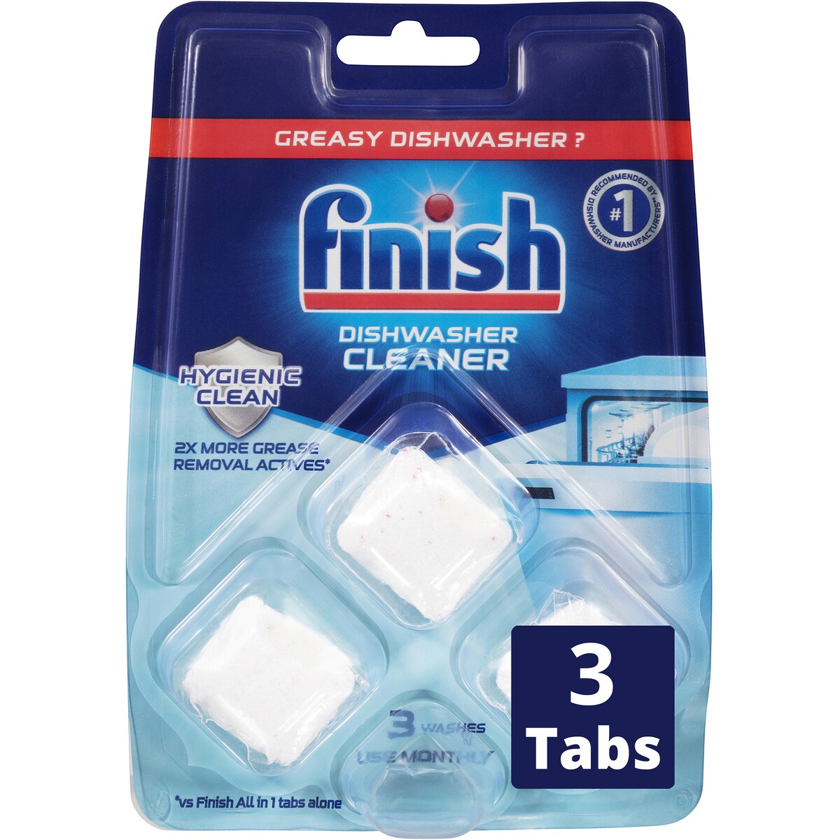 Finish Dishwasher Cleaner Tabs 3 pack